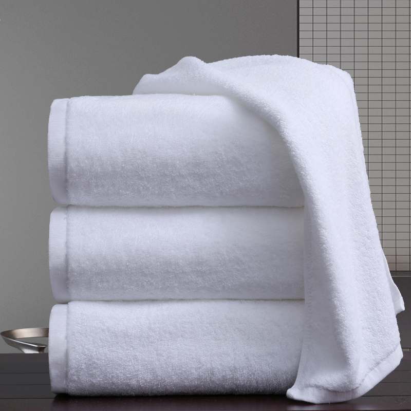 white bath towels