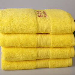 dobby border bath towels