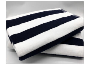 striped pool towel