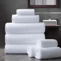 white bath towel set