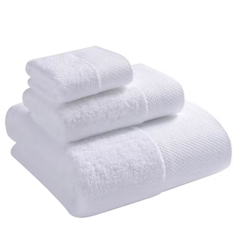 dobby border bath towels set
