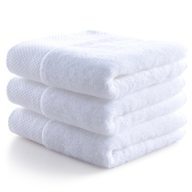 Dazzling white dobby Hand Towels