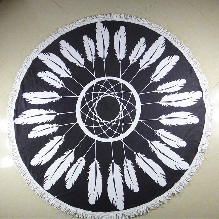 Round beach towels 100% cotton reactive print - Image 3