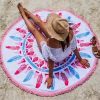 100% cotton round beach towels