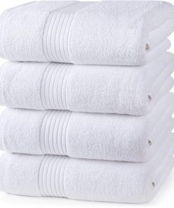 white bath towels for hotels, motels and resorts