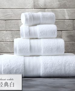 white bath towels for hotels, motels and resorts
