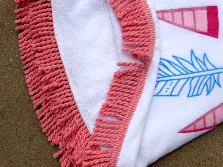 100% cotton round beach towels