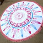 wholesale 100% cotton round beach towels