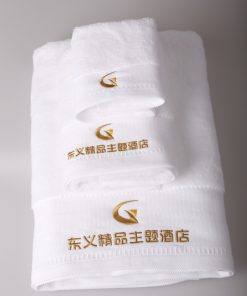 commercial 16s 1ply hotel towels with dobby border