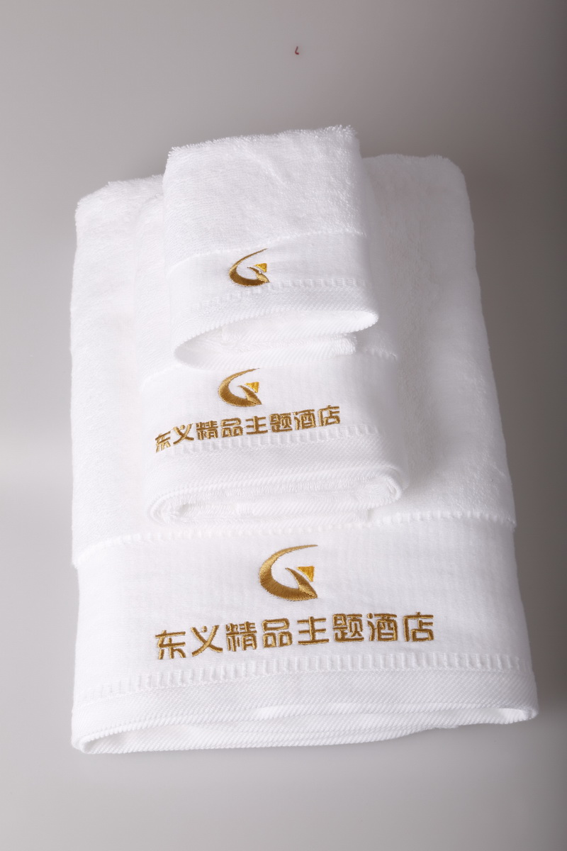 commercial 16s 1ply hotel towels with dobby border