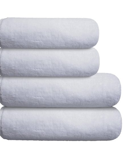 white bath towels for hotels, motels and resorts