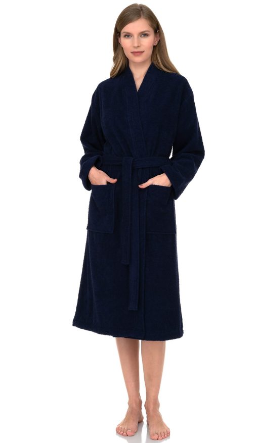 100% cotton terry towel bathrobe